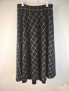 ZARA チェック ロングスカート フレアスカート