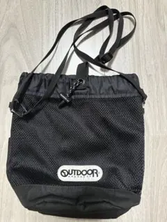 ＜OUTDOOR PRODUCTS＞別注巾着/メッシュショルダーバッグ　ブラックのサムネイル