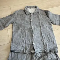 グレーのドット柄長袖パジャマ 125~140cm 限定お値下げ価格