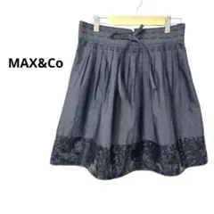 マックスアンドコー　MAX&Co ひざ丈プリーツスカート　スパンコールのサムネイル