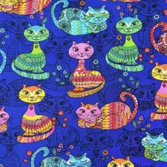 猫柄｜Timeless Treasures｜110cm幅×45cm｜USA生地