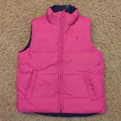 リバーシブル（ネイビー/ピンク） ダウンベスト 130cm