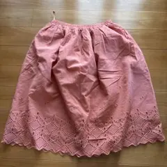 earth レーススカート　フリーサイズ　オレンジピンク