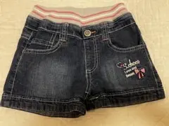 刺繍入りダークデニムショートパンツ 120サイズ