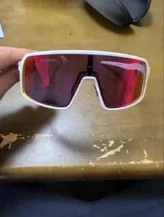 Oakley スポーツサングラス ホワイトフレーム