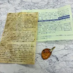 琥珀 コハク ペンダント トップ 925刻印あり