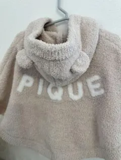 【blue様専用】PIQUE フード付きベビーポンチョ ベージュ