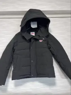 DANTON ブラック ダウンジャケット フード付き