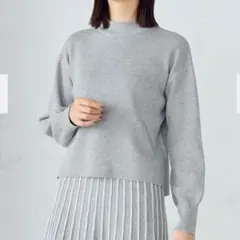 コムサイズム　ラメパフスリーブ ニット