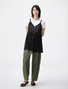 gu 透かし編みニットキャミソールチュニック xlのサムネイル