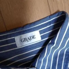 GRADE ストライプ 半袖 シャツワンピース