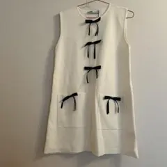 新品未使用 ZARA コントラストリボンニットワンピース M