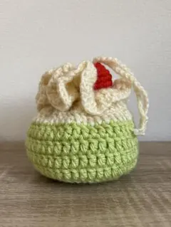 メロンクリームソーダポーチ　ハンドメイド