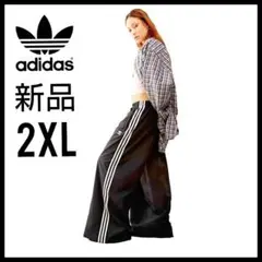 新品黒2XL★サテンワイドレッグパンツ★ファイヤーバードトラックパンツ★常田大希