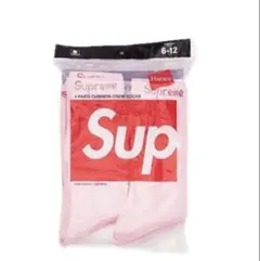 Supreme Hanes ソックス　シュプリーム ピンク　21FW 新品未使用