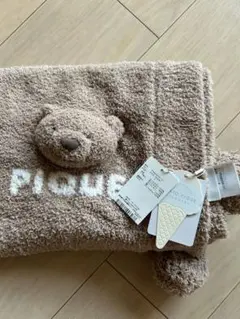 【新品】gelato PIQUE クマ刺繍 ブランケット　ブラウン