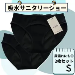 吸水サニタリーショーツ S ナプキン不要 尿もれ対策 2枚セット 吸水ショーツ