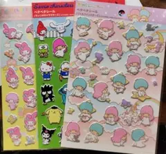 ペタペタシール　サンリオ　3枚　マイメロ　クロミ　キャラクターズ　立体　3D