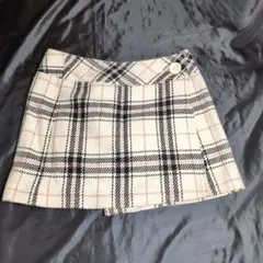 麗美愛用♪チェック柄ミニ巻スカート ボタン付き