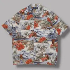 80s old stussy 初期パイン柄 レーヨン アロハ - メルカリ
