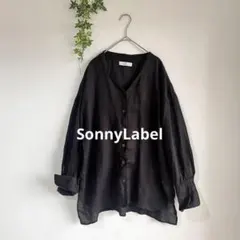 SonnyLabel サニーレーベル　リネン　麻 Ｖネック長袖ブラウスのサムネイル