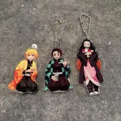 鬼滅の刃　炭治郎、禰豆子、善逸　アクリルキーホルダー3点セット