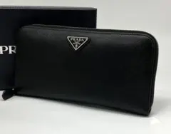 ⭐️ 美品 プラダ サフィアーノ トライアングル ラウンドファスナー 長財布