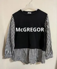McGREGOR マックレガー カットソー　ブラウス　チェック　ブラック　黒のサムネイル