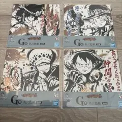 ONEPIECE 一番くじ 名言色紙 ルフィ・エース・サボ・ロー　4点