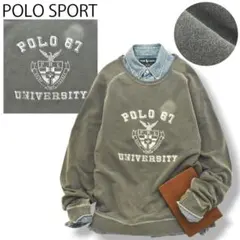 90s ポロスポーツ POLO SPORT スウェット トレーナー M グレー