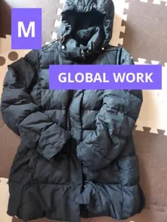 GLOBAL WORK 美シルエットダウンコート 黒 Ｍ