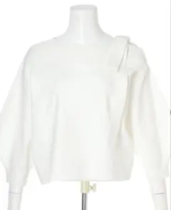 ❤︎美品❤︎ マイストラーダ Mystrada ワンショルリボンニット ホワイト 白