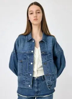 マウジー　TUCK SLEEVE デニムジャケット