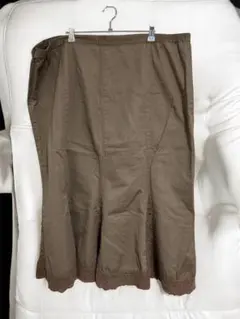 最終値下げ ブラウン プリーツスカート レース裾