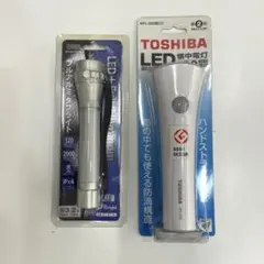 新品未開封 OHM LED懐中電灯 TOSHIBA LED懐中電灯 2点セットのサムネイル