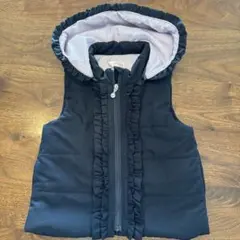 メゾピアノ ネイビー　ダウンベスト M