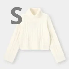 パフィー・タッチ・クロップドタートルネックセーター