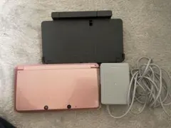 【ジャンク品】Nintendo 3DS ピンク 本体 ACアダプター付き