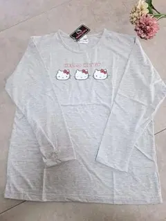 Hello Kitty 長袖Tシャツ L グレー 薄手ロンT 新品