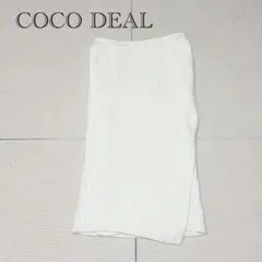 COCO DEAL リブニット タイトスカート ホワイト