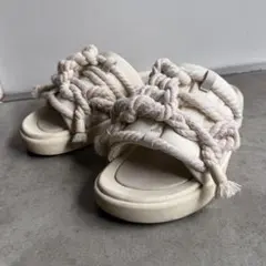 フットインダストリー 生成りカラー系 ロープスタイルスサンダルのサムネイル