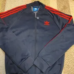 アディダス　フルジップ　ジャージ ジャケット　160 ブラック/レッド