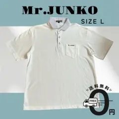 Mr.JUNKO メンズ ポロシャツ ホワイト Lサイズのサムネイル