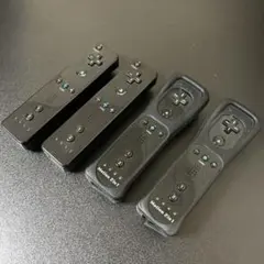 Wiiリモコン4本セット　モーションプラス2本、ノーマル2本(黒)