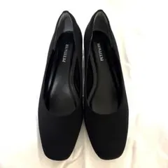 PETITSOIR ブラック パンプス フォーマルパンプス