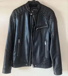 ZARA フェイクレザージャケット ライダース ブラック