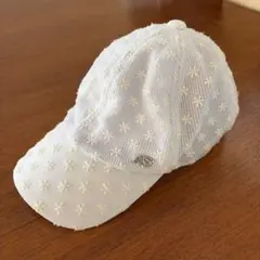 花柄刺繍ホワイトキャップ　ANNA SUI mini アナスイミニ　キッズのサムネイル