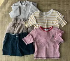 ベビー服まとめ売り Tシャツとスカートセット 80cm