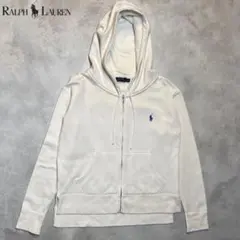 ぱ*だ様 【大人気】ラルフローレン フルジップパーカー ホワイト XS 短丈