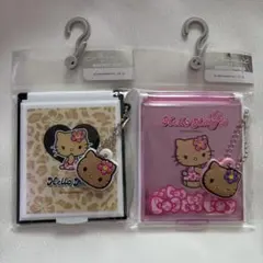 サンリオ 日焼けキティ ハローキティ ヒョウ柄 マスコット付きミラー 2個セット